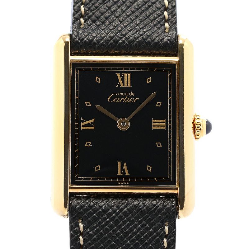 中古】CARTIER MUST TANK LARGE MODEL VERMEIL カルティエ マスト