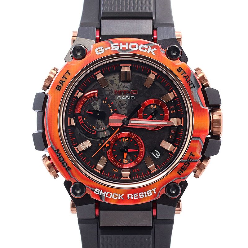 【中古品】G-SHOCK 腕時計 黒&オレンジ 楽天市場】g－shock 中古（文字盤カラーオレンジ）（メンズ腕時計