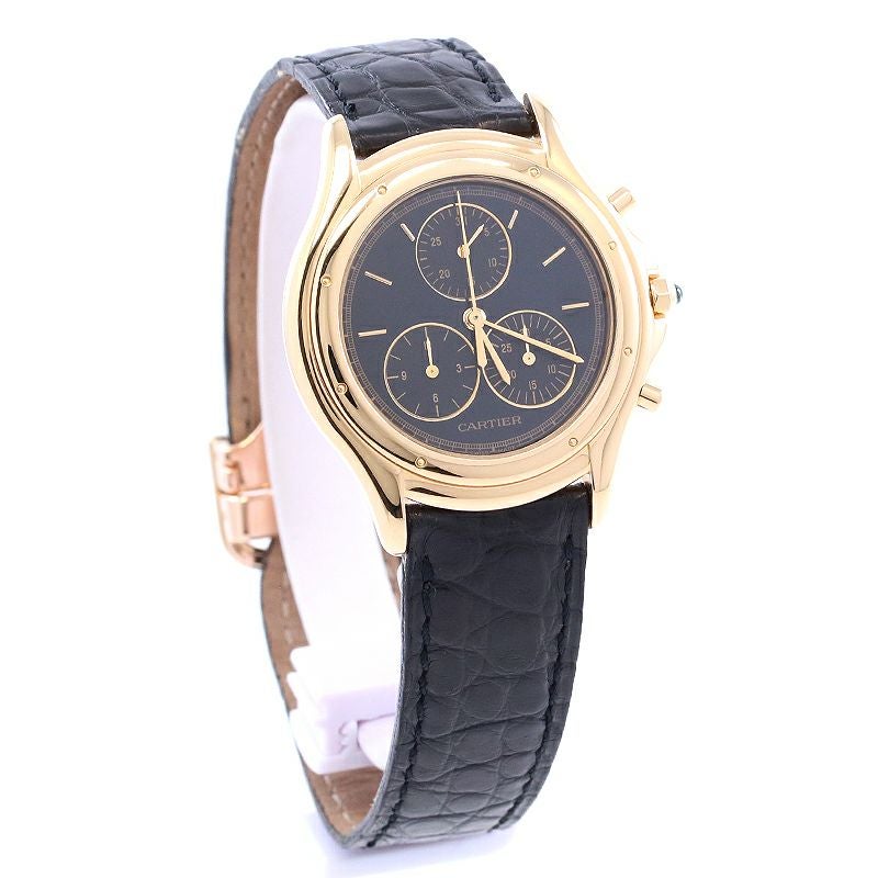 中古】CARTIER PANTHER COUGAR LARGE MODEL CHRONO REFLEX カルティエ 
