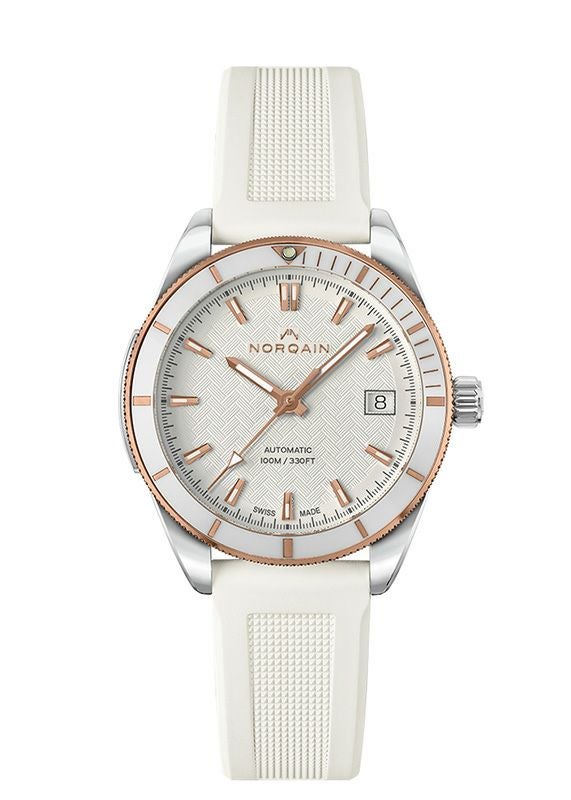 NORQAIN ADVENTURE SPORT 37MM WHITE & GOLD <br>ノルケイン アドベンチャー スポーツ 37MM ホワイト＆ゴールド <br>N1800CG89GA/W183/18WRE.16S