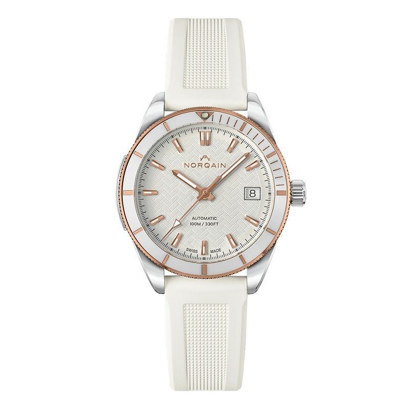 NORQAIN ADVENTURE SPORT 37MM WHITE & GOLD <br>ノルケイン アドベンチャー スポーツ 37MM ホワイト＆ゴールド <br>N1800CG89GA/W183/18WRE.16S
