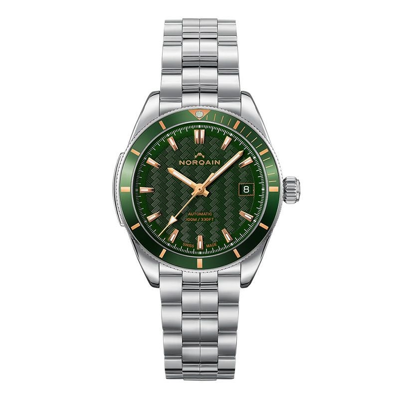 NORQAIN ADVENTURE SPORT 37MM GREEN & GOLD <br>ノルケイン アドベンチャー スポーツ 37MM グリーン＆ゴールド <br>N1800A84GA/E183/182S