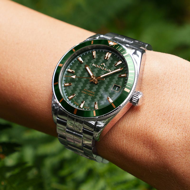 NORQAIN ADVENTURE SPORT 37MM GREEN & GOLD <br>ノルケイン アドベンチャー スポーツ 37MM グリーン＆ゴールド <br>N1800A84GA/E183/182S