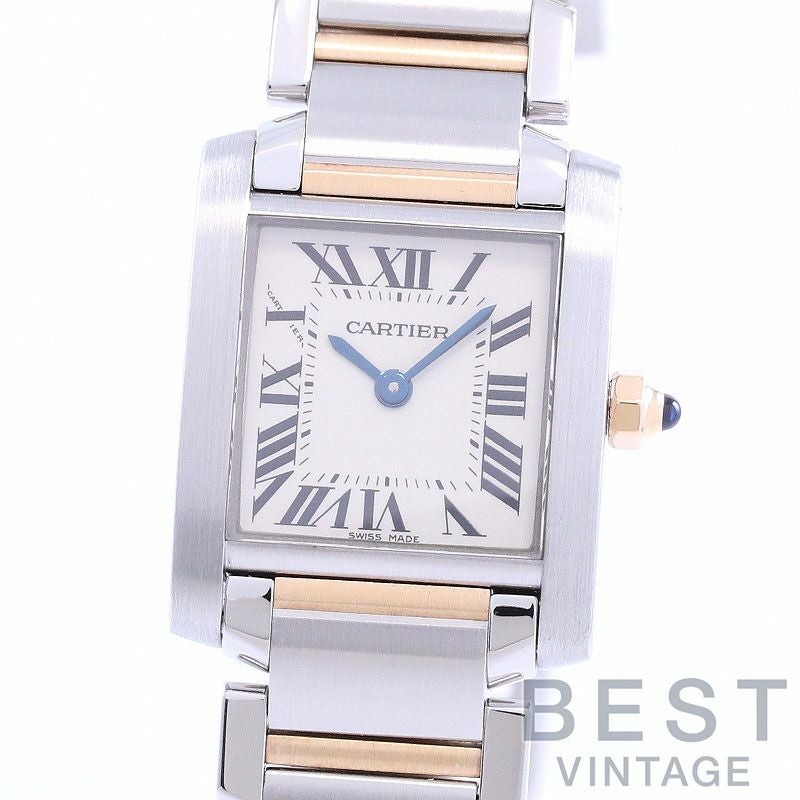 カルティエ Cartier タンクフランセーズSM コンビ W51007Q4 レディース 腕時計 アイボリー YG クォーツ Tank Francaise SM 90278798 TANK（Cartier） カルティエ Cartier タンク フランセーズ SM W51007Q4