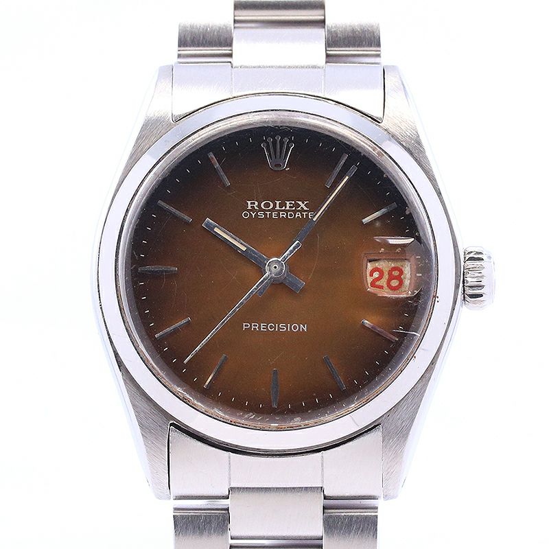 中古】ROLEX OYSTER DATE BROWN CHANGE DIAL ロレックス 