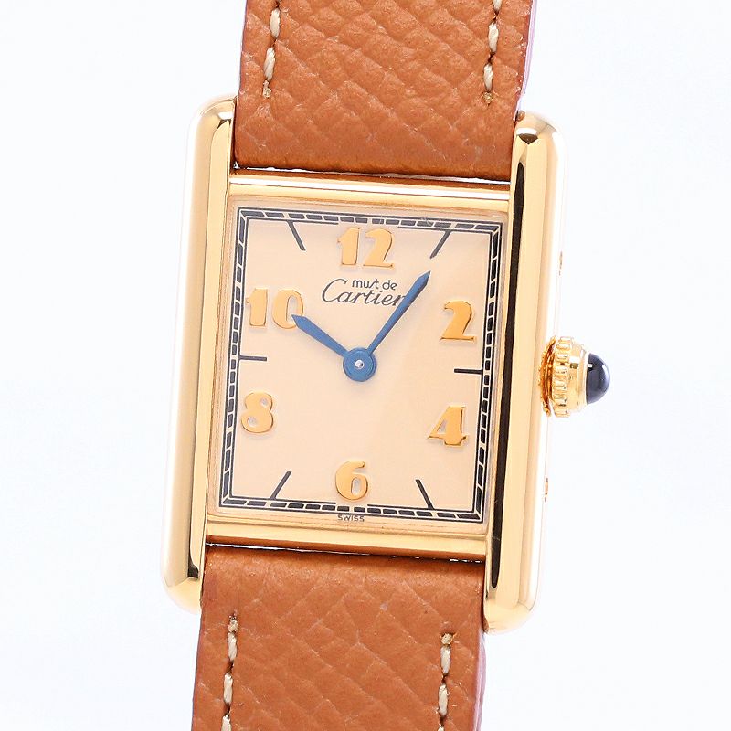 中古】CARTIER MUST TANK SMALL MODEL VERMEIL カルティエ マスト