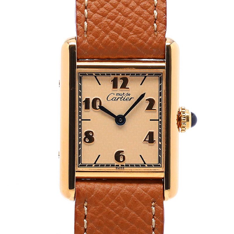 中古】CARTIER MUST TANK SMALL MODEL VERMEIL カルティエ マスト