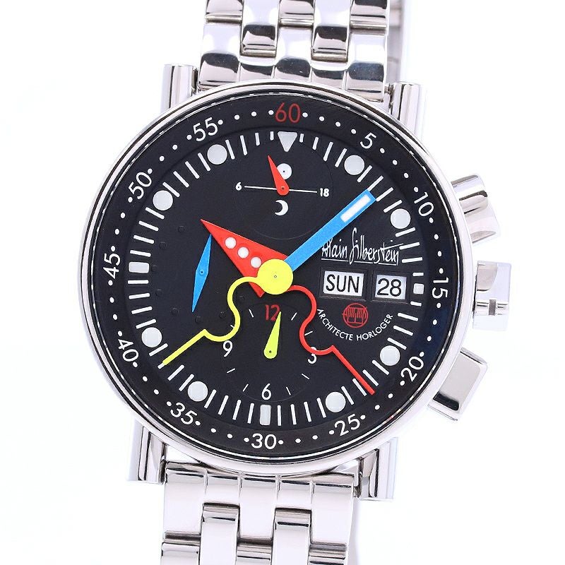 【中古】ALAIN SILBERSTEIN CHRONO BAUHAUS DAY-DATE アラン・シルベスタイン クロノバウハウス デイデイト LWO5100