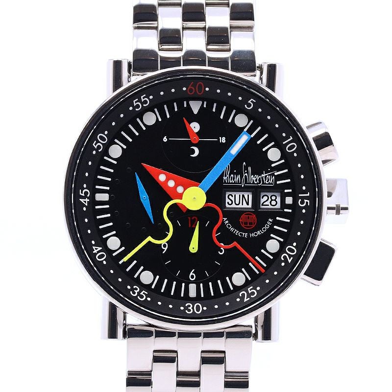 【中古】ALAIN SILBERSTEIN CHRONO BAUHAUS DAY-DATE アラン・シルベスタイン クロノバウハウス デイデイト LWO5100