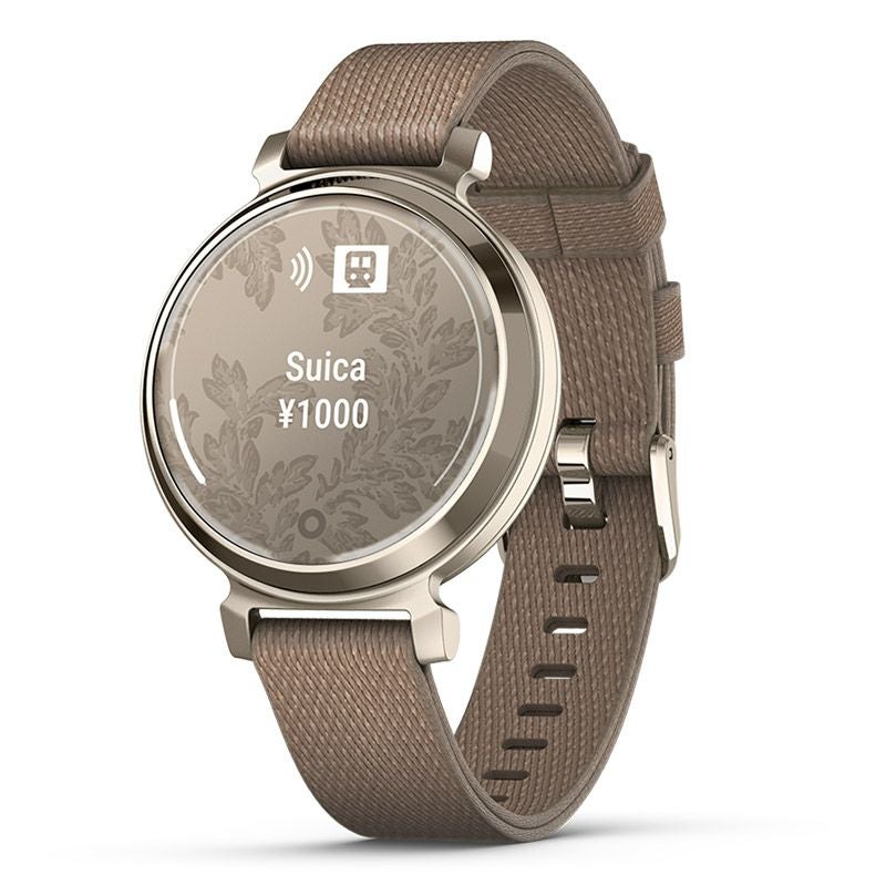 GARMIN Lily 2 Classic Coffee Nylon / Cream Gold ガーミン リリー2 