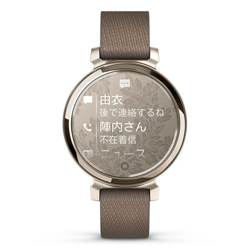 GARMIN Lily 2 Classic Coffee Nylon / Cream Gold ガーミン リリー2