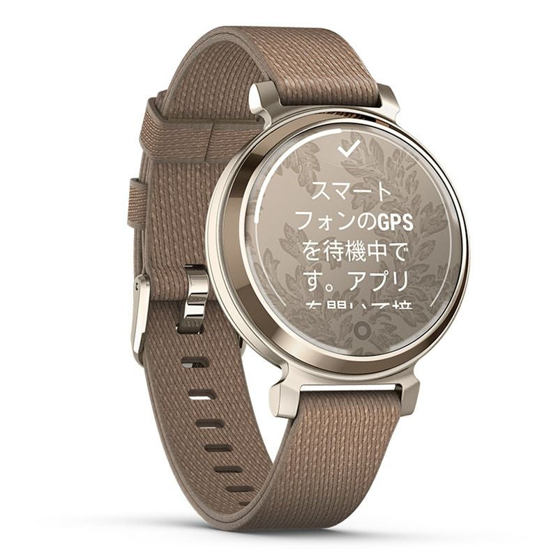 GARMIN Lily 2 Classic Coffee Nylon / Cream Gold ガーミン リリー2 