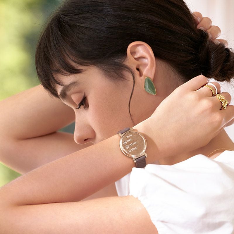 GARMIN Lily 2 Classic Coffee Nylon / Cream Gold ガーミン リリー2 