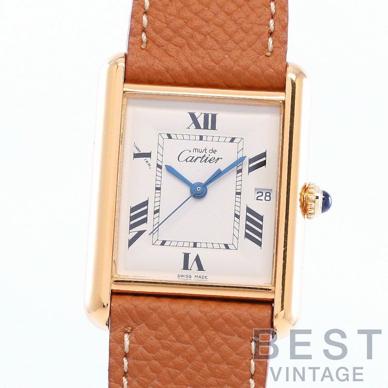 【中古】CARTIER MUST TANK LARGE MODEL JUMBO VERMEIL カルティエ マストタンクLM ジャンボ ヴェルメイユ W1013754