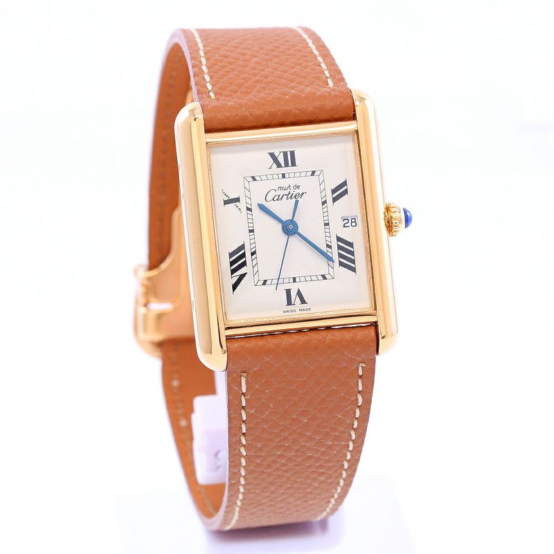 【中古】CARTIER MUST TANK LARGE MODEL JUMBO VERMEIL カルティエ マストタンクLM ジャンボ ヴェルメイユ W1013754