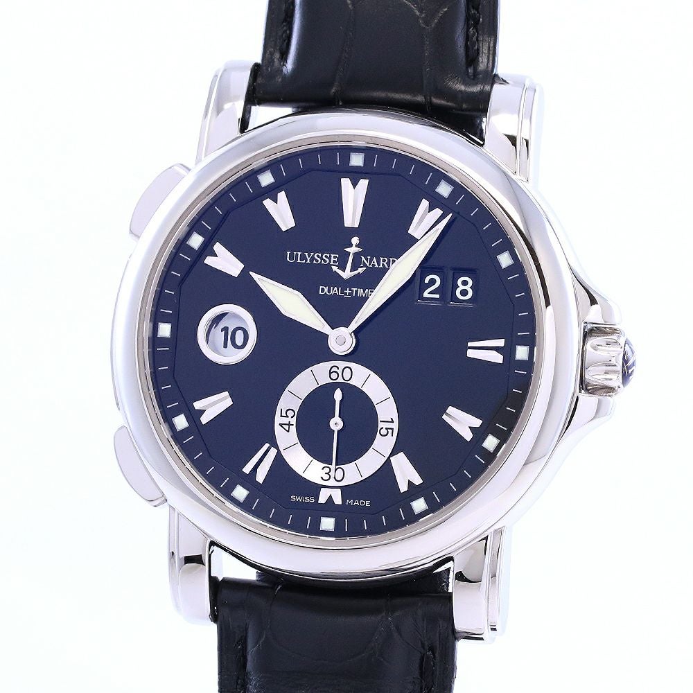 ナリ　ユイルアンティークプラス2点 中古】ULYSSE NARDIN DUAL TIME BIG DATE ユリス・ナルダン デュアル