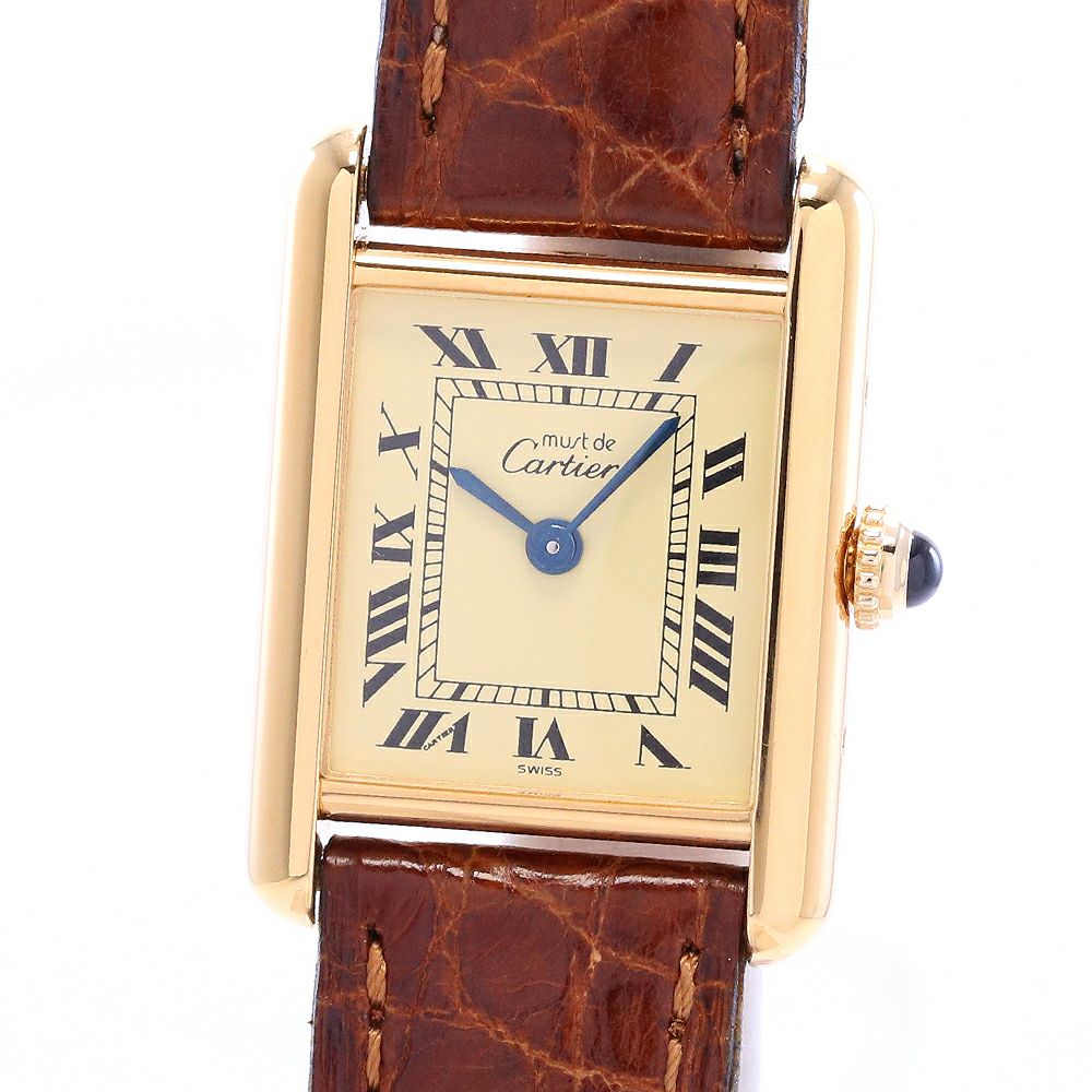 中古】CARTIER MUST TANK SMALL MODEL VERMEIL カルティエ マスト