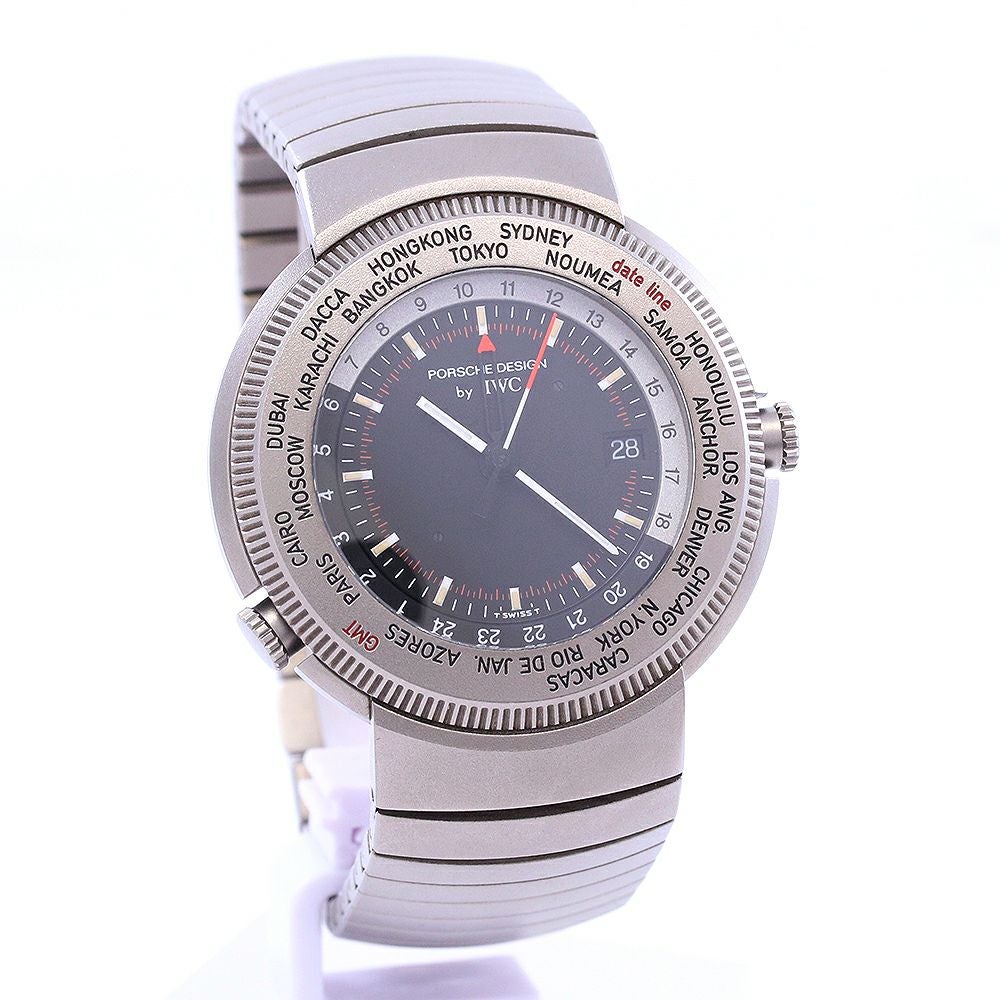中古】PORSCHE DESIGN BY IWC TRAVELERS WATCH WORLD TIME ポルシェ