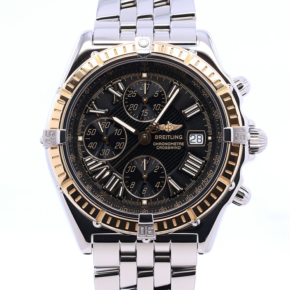 【お値下げ中】Breitling クロノグラフ 腕時計 クロスウィンド 中古】BREITLING CROSSWIND ブライトリング クロスウィンド D1335512