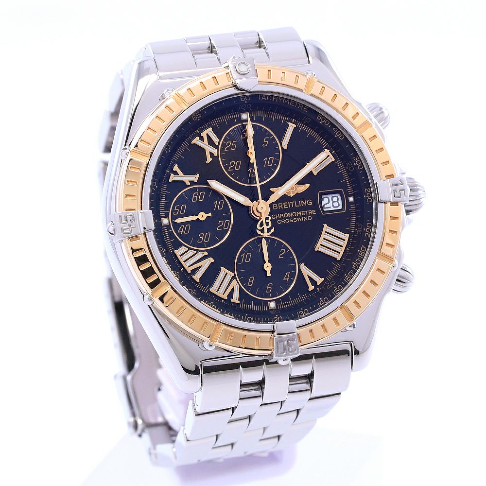 【お値下げ中】Breitling クロノグラフ 腕時計 クロスウィンド 中古】BREITLING CROSSWIND ブライトリング クロスウィンド D1335512