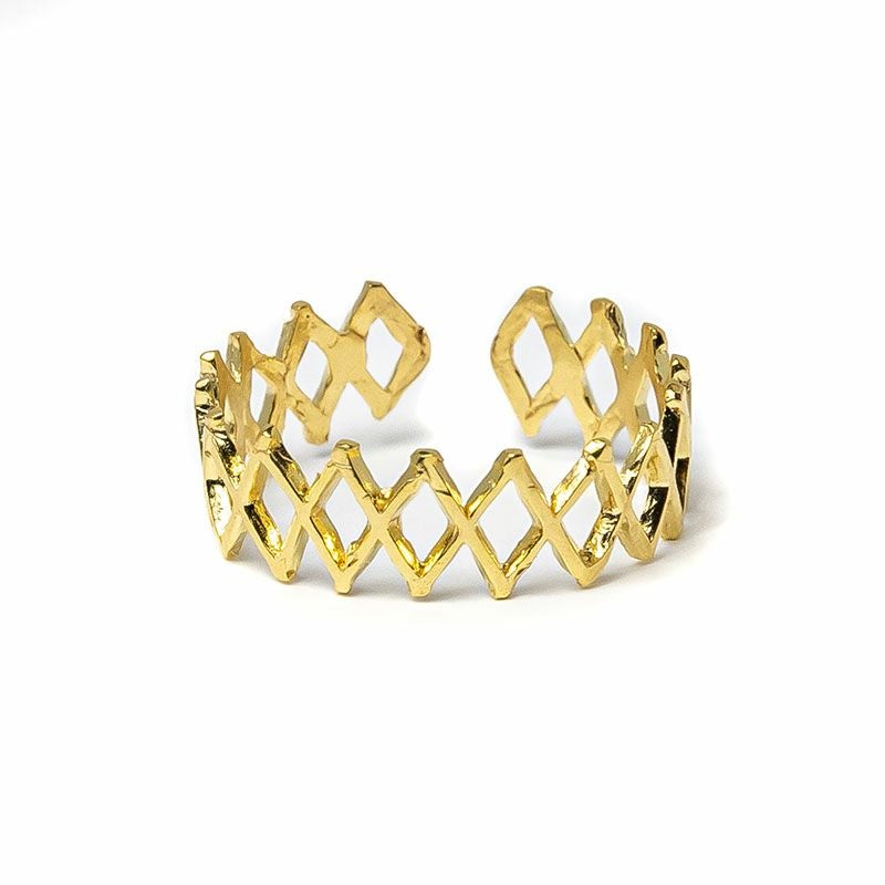 BYOKA G. LATTICE RING-1 GOLD GR1701 ビョーカ リング ゴールド GR1701