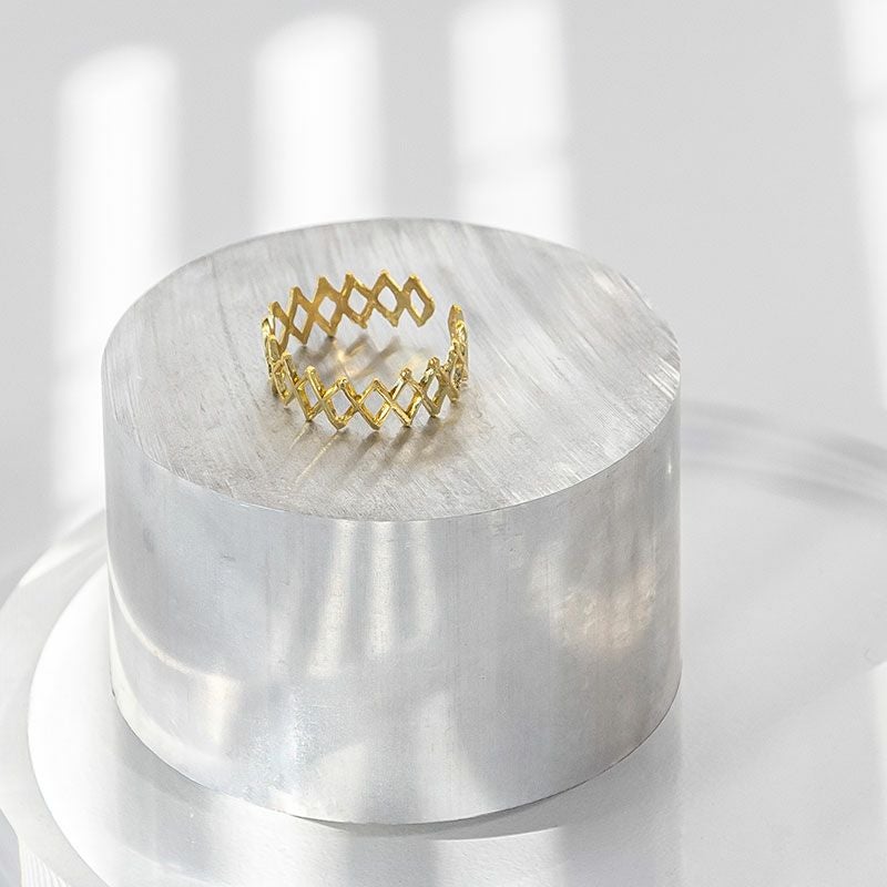 BYOKA G. LATTICE RING-1 GOLD GR1701 ビョーカ リング ゴールド GR1701