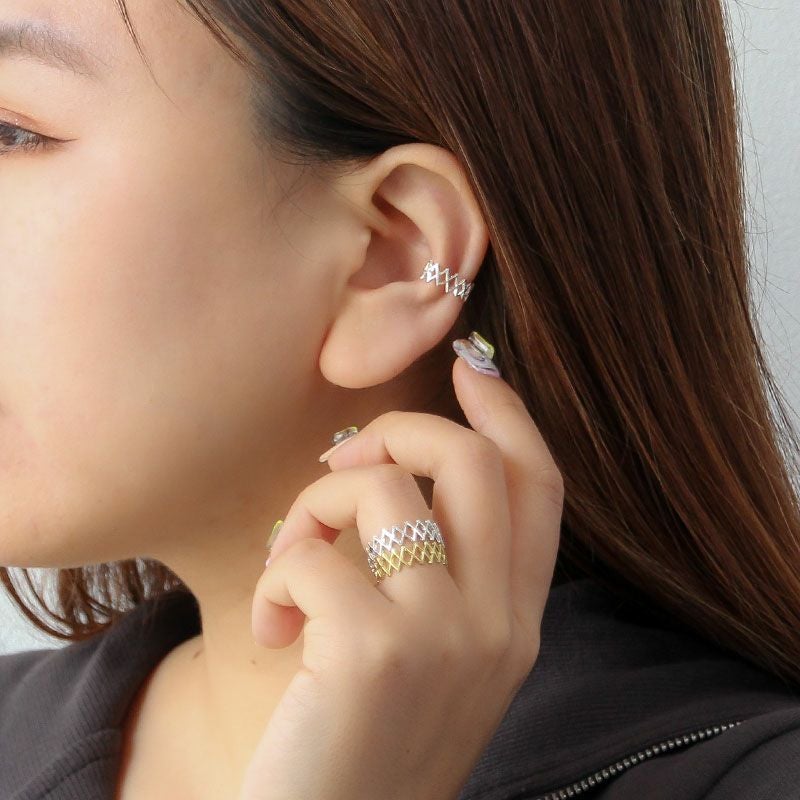 BYOKA G. LATTICE RING-1 GOLD GR1701 ビョーカ リング ゴールド GR1701