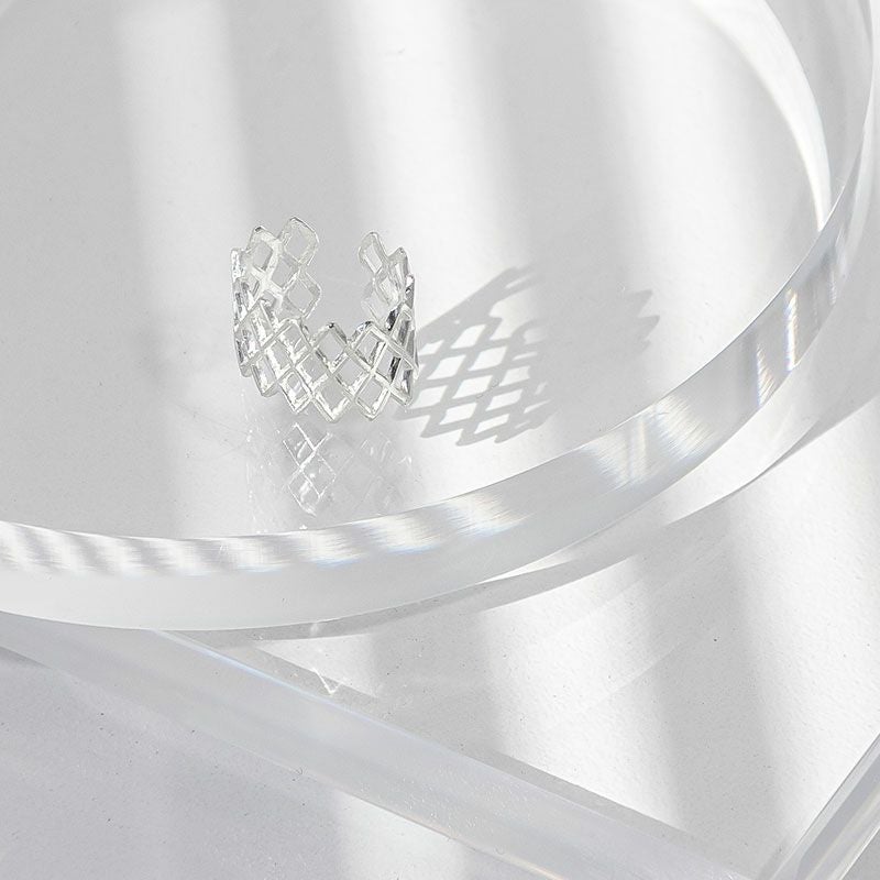 BYOKA LATTICE EARCUFF-2 SILVERE1702 ビョーカ イヤーカフ シルバー E1702