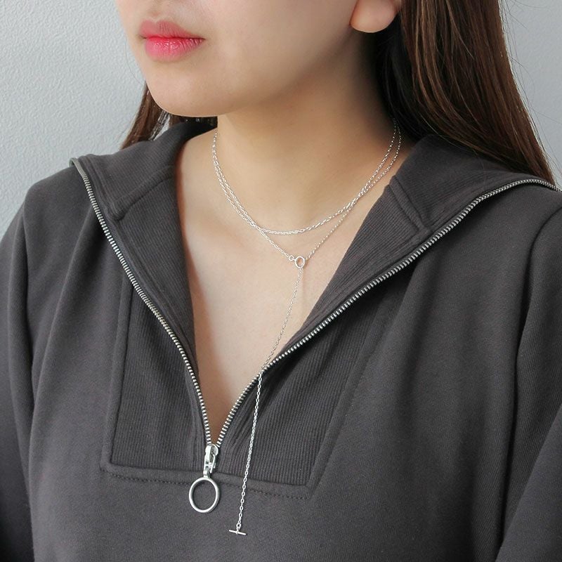 BYOKA MULCTI CHAIN NECKLACE SILVER N1101 ビョーカ ネックレス