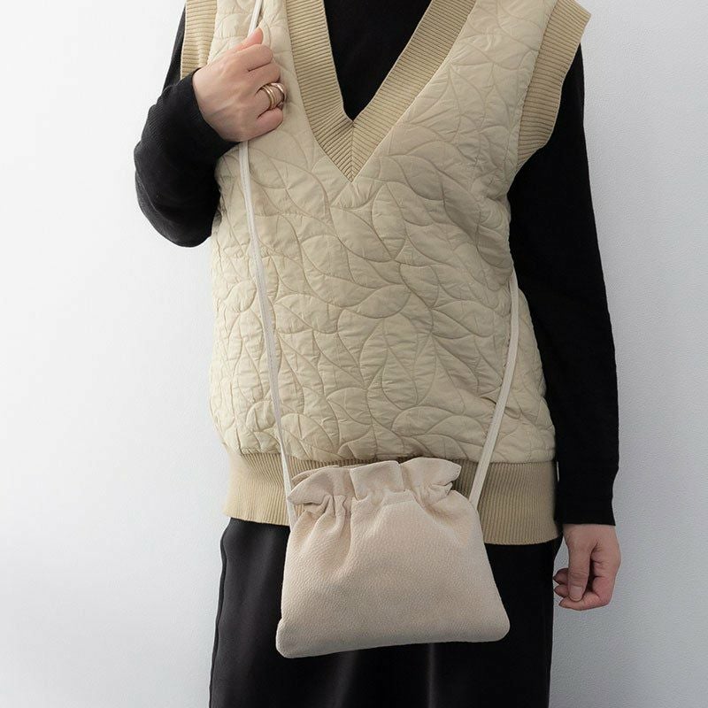 FOLNA Suede Shoulder Bag フォルナ フォルナ スエード ショルダー バック ベージュ 224787-BEIGE