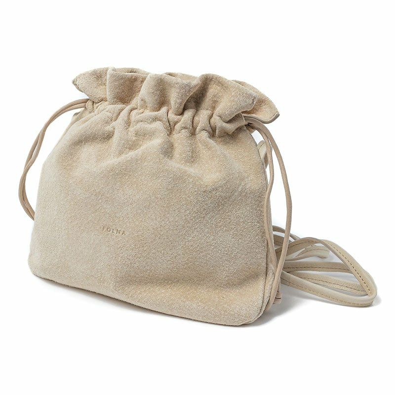FOLNA Suede Shoulder Bag フォルナ フォルナ スエード ショルダー バック ベージュ 224787-BEIGE
