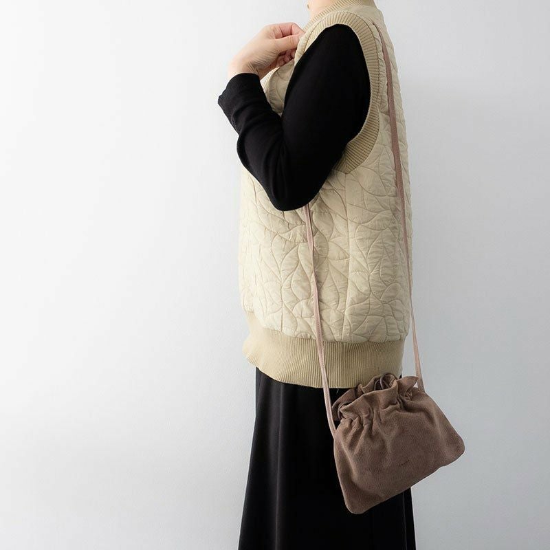 FOLNA Suede Shoulder Bag フォルナ フォルナ スエード ショルダー バック グレージュ 224787-GREIGE