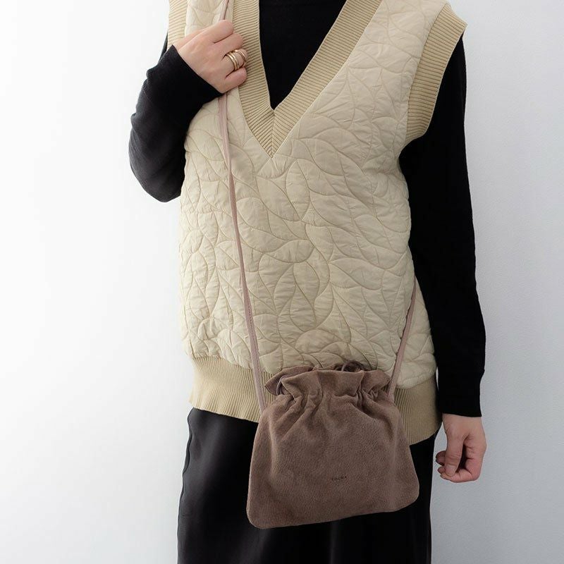 FOLNA Suede Shoulder Bag フォルナ フォルナ スエード ショルダー バック グレージュ 224787-GREIGE