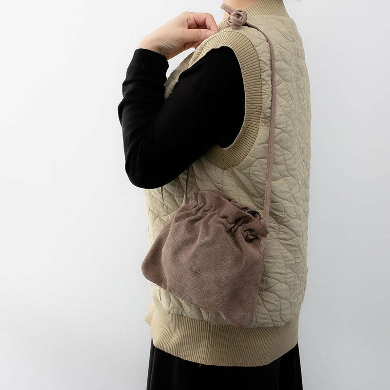 FOLNA Suede Shoulder Bag フォルナ フォルナ スエード ショルダー バック グレージュ 224787-GREIGE