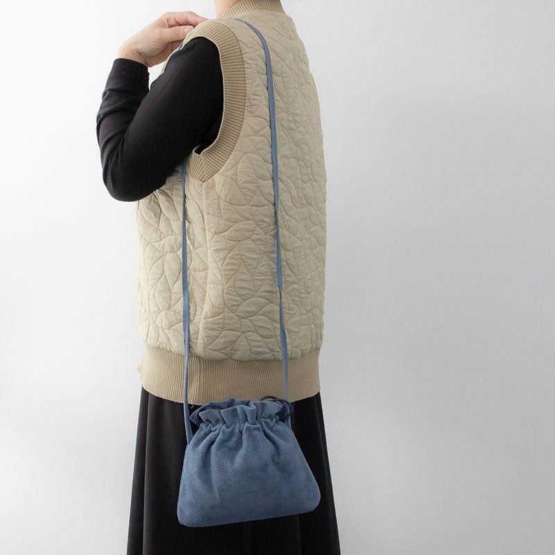 FOLNA Suede Shoulder Bag フォルナ フォルナ スエード ショルダー バック ブルー 224787-BULE