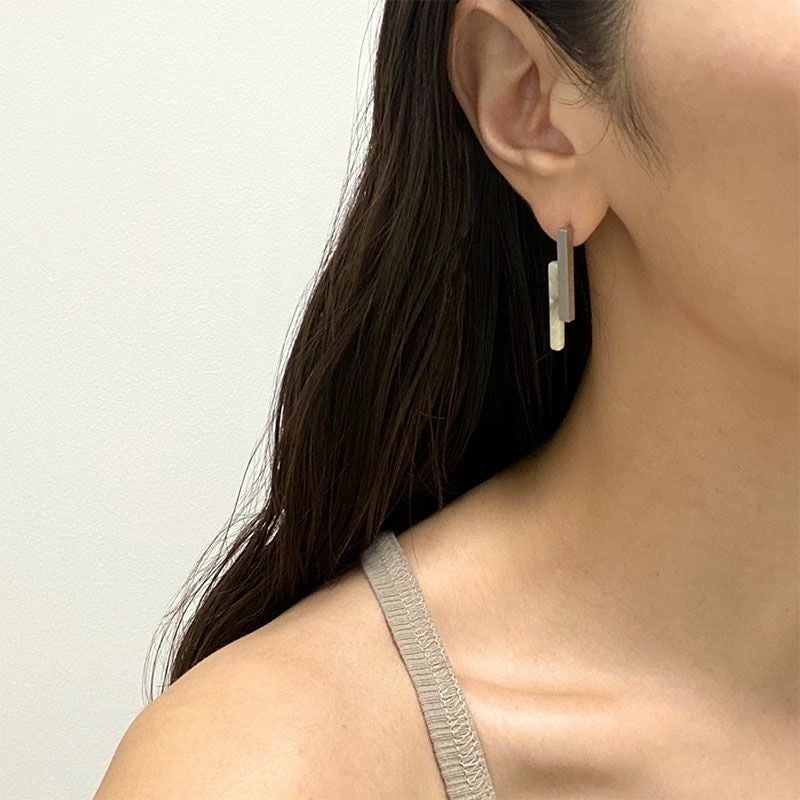 susui cellulose acetate × silve シュスイ ピアス KP02-MBR｜正規