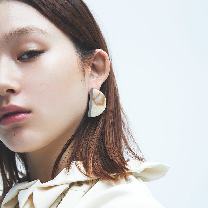 susui cellulose acetate × silver シュスイ ピアス TP01-MBR