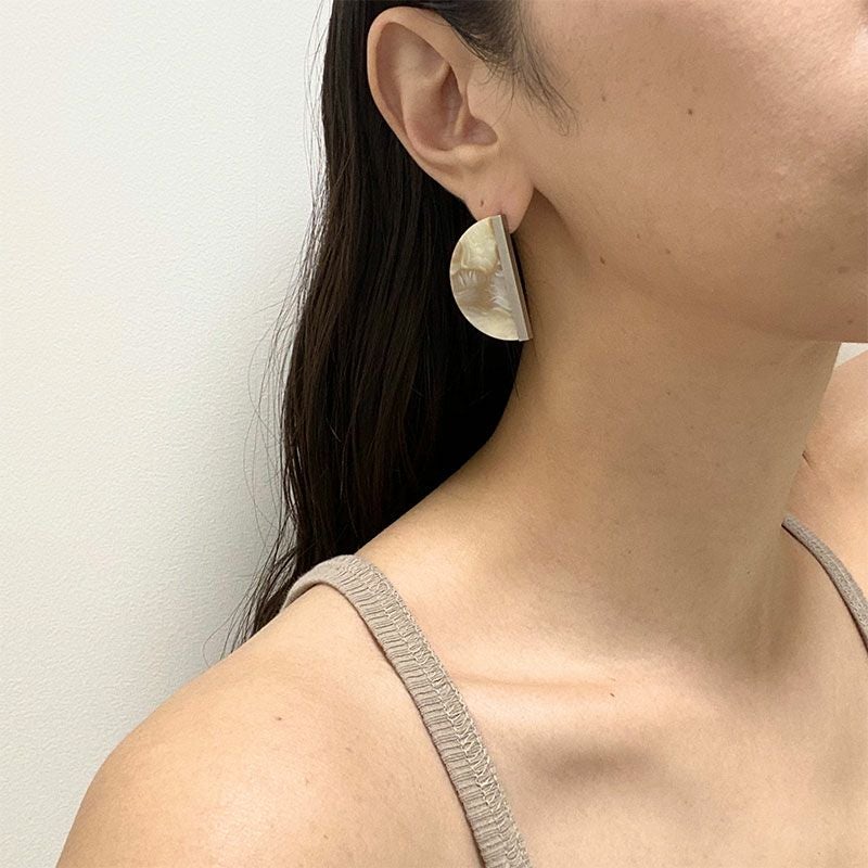 susui cellulose acetate × silver シュスイ ピアス TP01-MBR