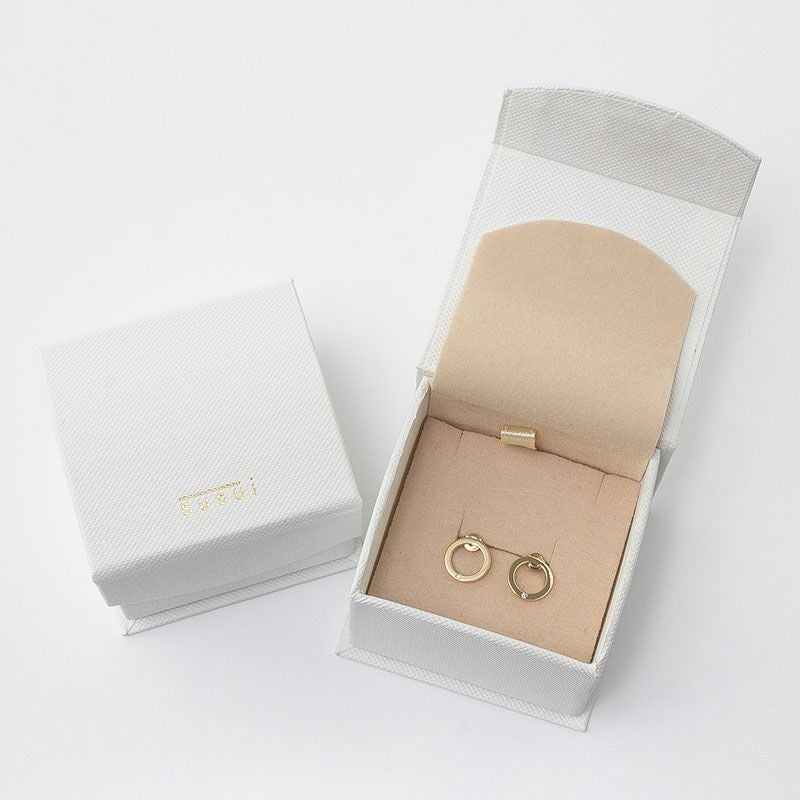 susui シュスイ ピアス 10金 シンプルピアス 一粒ダイヤ K10-EP03D