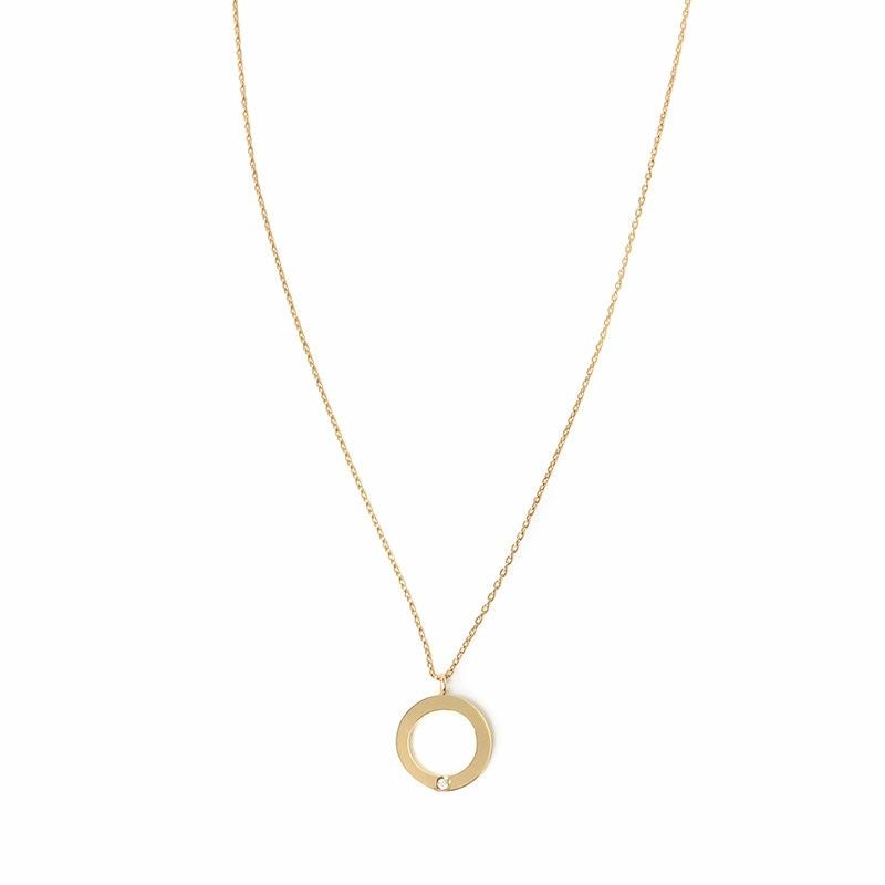 susui シュスイ ネックレス 10金 シンプルネックレス 一粒ダイヤ K10-EN03D
