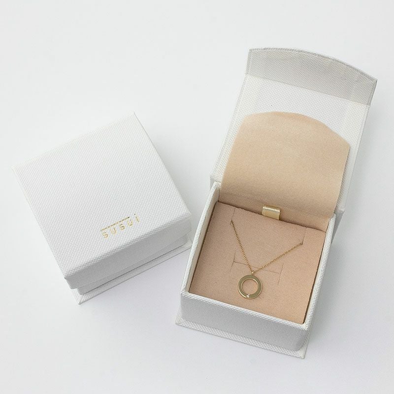 susui シュスイ ネックレス 10金 シンプルネックレス 一粒ダイヤ K10-EN03D