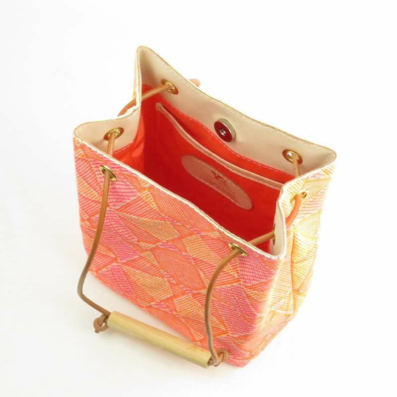 YUICHI TACHIYAMA karuta leather bag orange×blue ユウイチタチヤマ カルタ レザー バッグ 鞄 かばん カバン オレンジー×ブルー YTYkaruta012