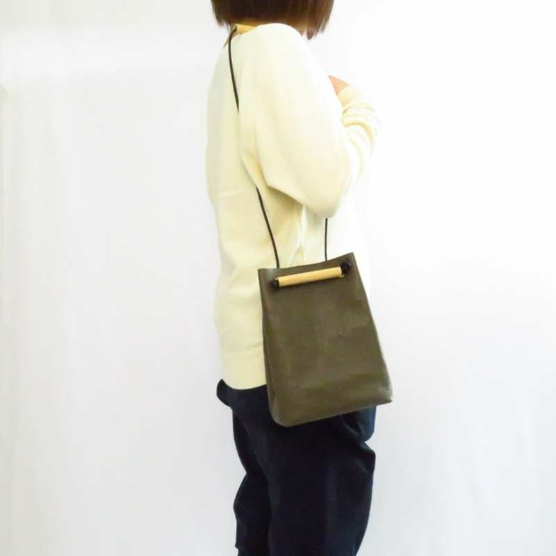 YUICHI TACHIYAMA karuta leather bag curry fango ユウイチタチヤマ カルタ レザー バッグ 鞄 かばん カバン YTYkaruta019