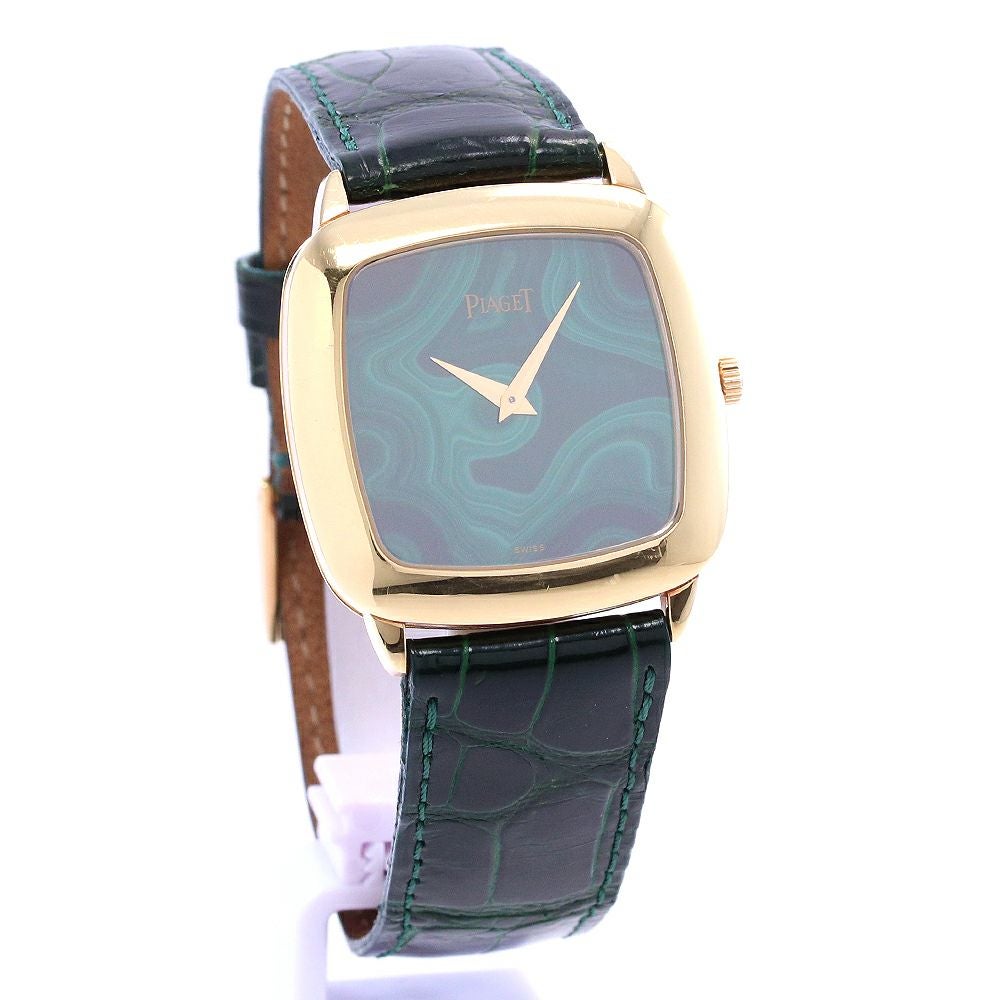 【中古】PIAGET MECHANIC CUSHION-SHAPED WATCH ピアジェ メカニック クッションシェイプ ウォッチ 9928N malachite 9P2