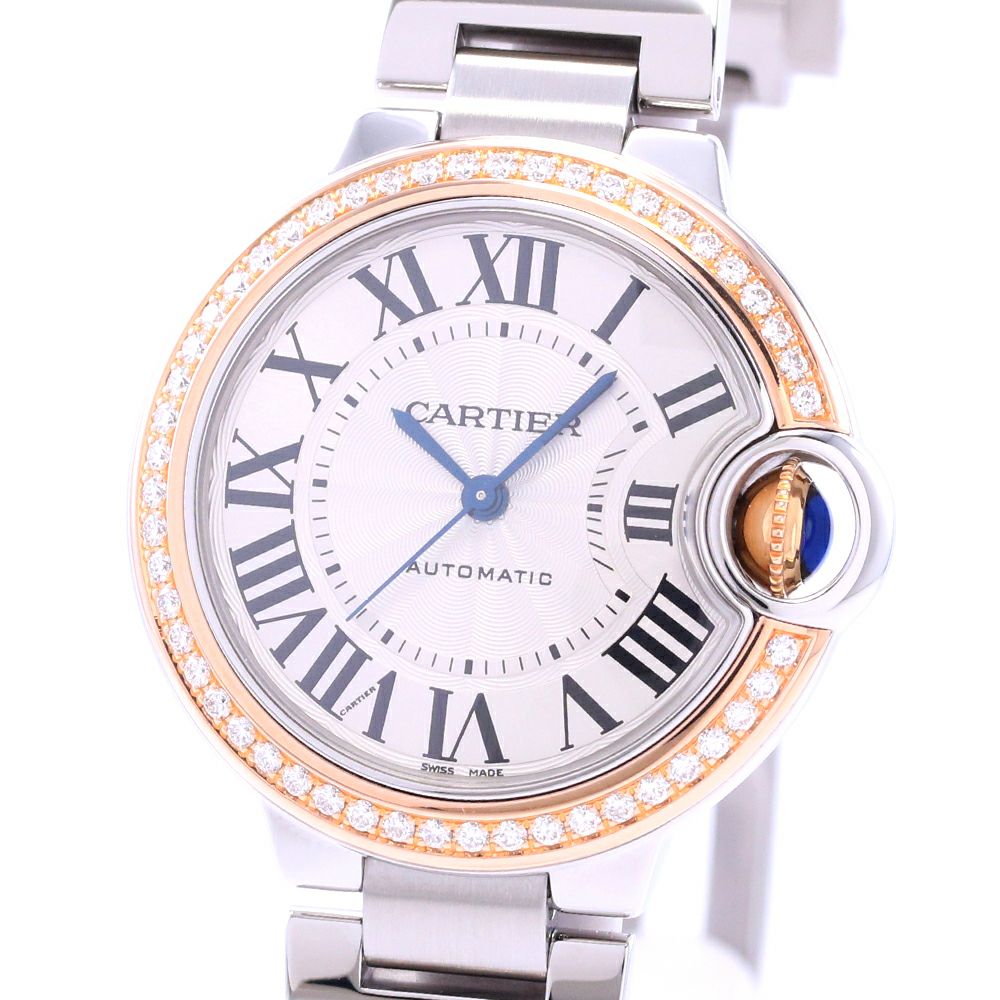 カルティエ バロンブルー ドゥ カルティエ ウォッチ 33mm 11Pダイヤ Ballon Bleu De 33mm W3BB0021 箱 保証書 K18PG/SS レディース時計 シルバー 仕上げ済 美品 【中古】 楽天市場】バロンブルー 33mmの通販