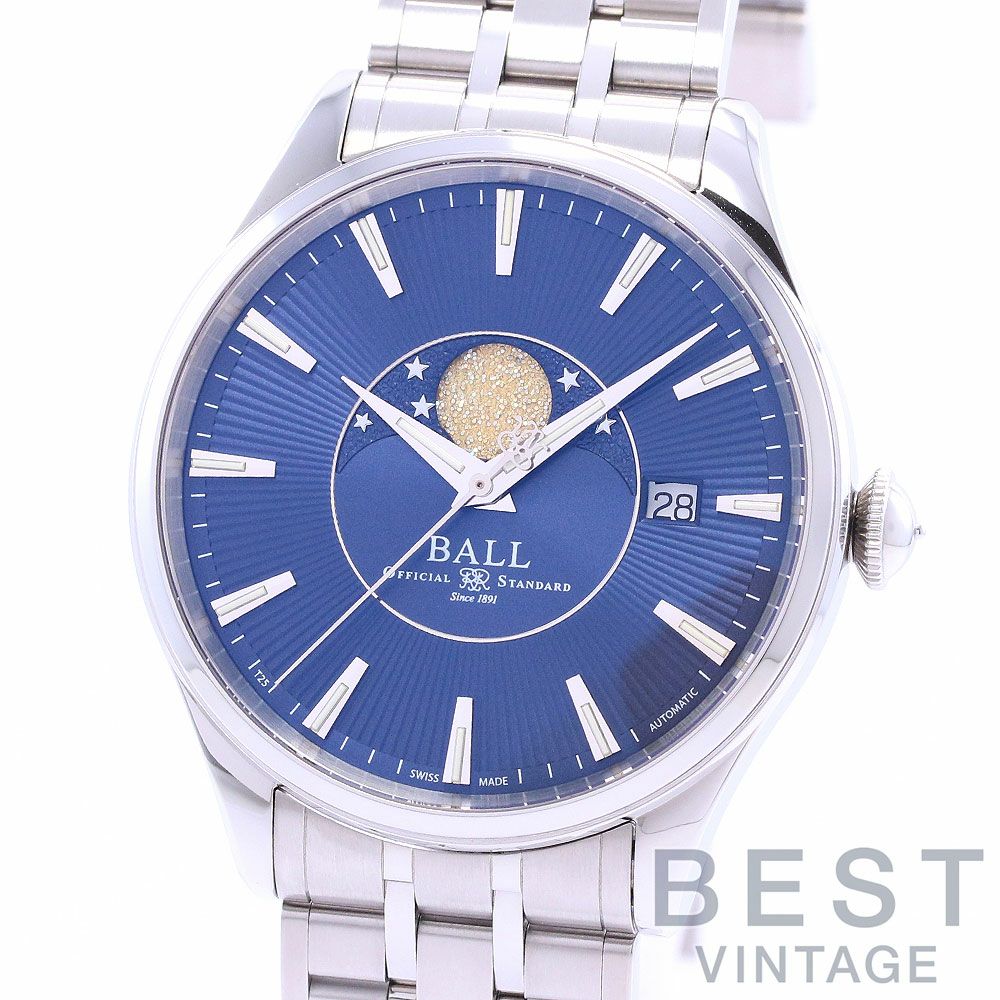 中古】BALL WATCH TRAINMASTER MOONPHASE ボール・ウォッチ トレイン