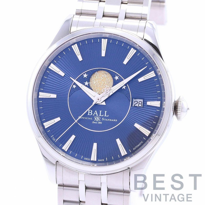 中古】BALL WATCH TRAINMASTER MOONPHASE ボール・ウォッチ トレイン 