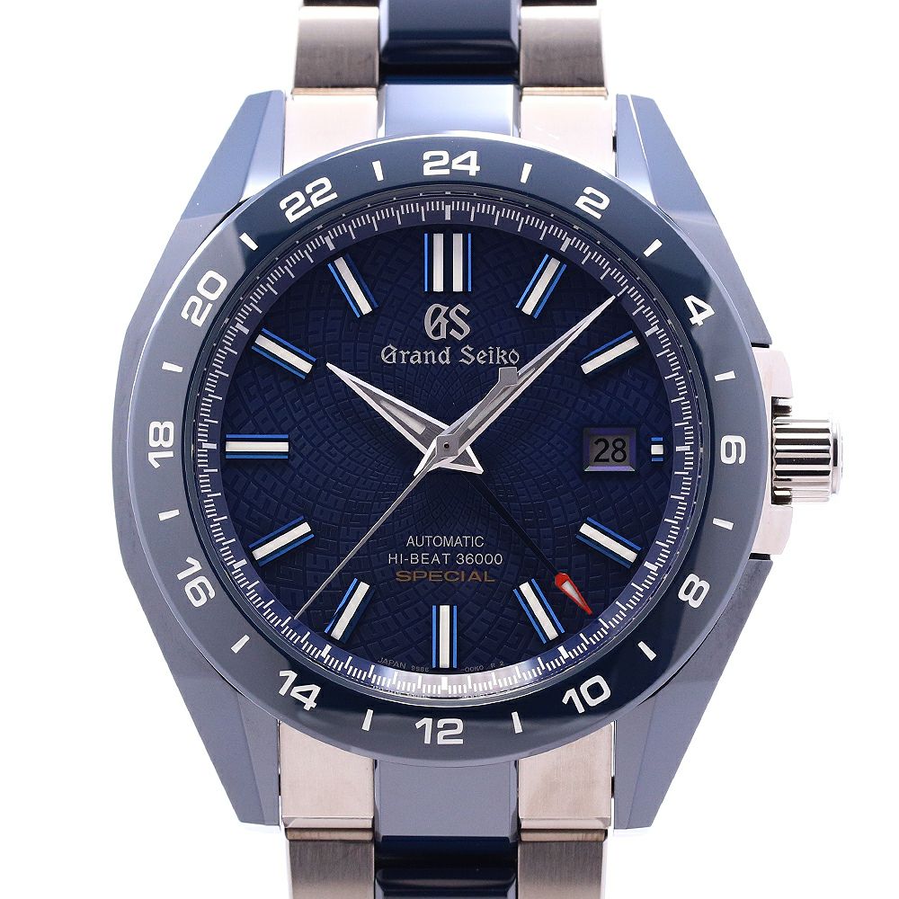 【中古】GRAND SEIKO MECHANICAL HIGH-BEAT GMT CALIBER 9S 20TH ANNIVERSARY LIMITED グランドセイコー メカニカルハイビート36000 GMT キャリバー9S 20周年記念350本限定 SBGJ229 (9S86-00H0)