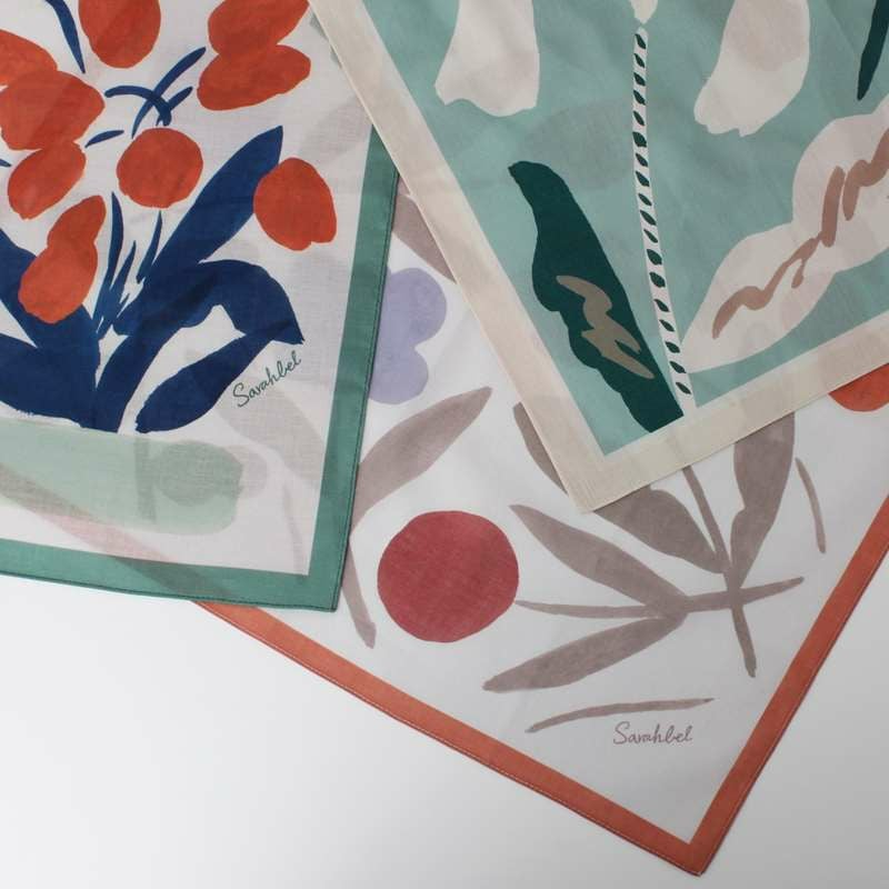 Sarahbel Handkerchief Flower Grden サラベル ハンカチ H-FG