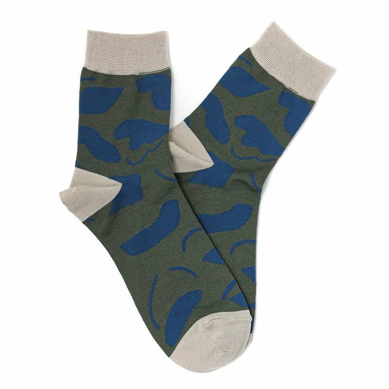 Sarahbel Socks Leaves Green サラベル ソックス リーブス グリーン SAB-socks-leaves-green